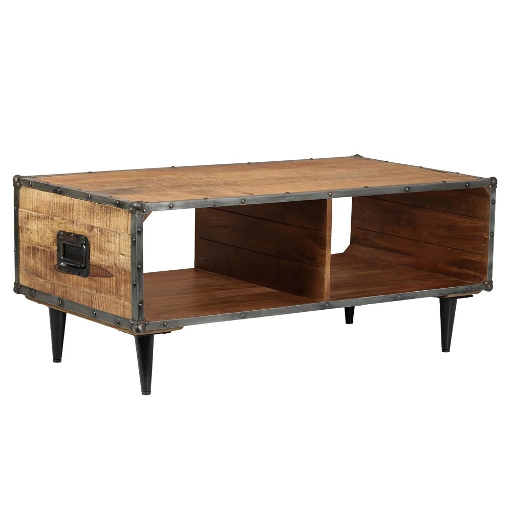 Solid Wood Coffee Table Rustic Oak J311627
