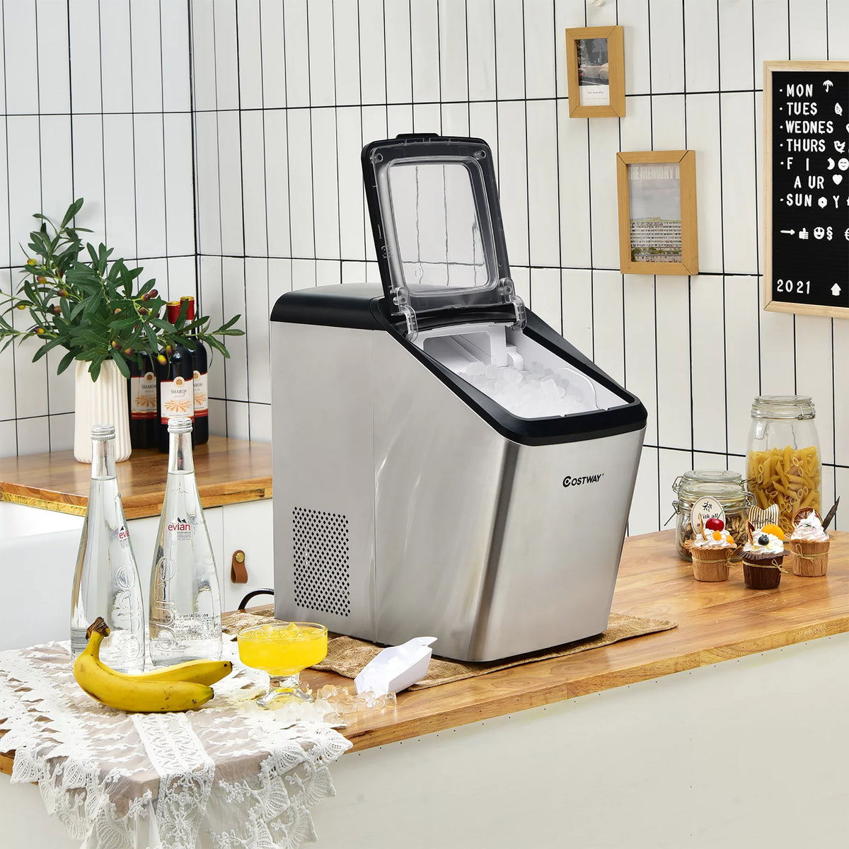 Countertop Nugget Ice Maker 29lb/Day Self-Cleaning E53998