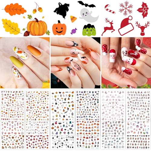 Fall Nail Art Stickers Self-Adhesive Nail Decals K2084