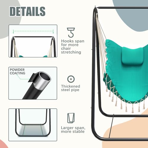 Heavy-Duty Rustproof Hammock Chair with Stand Q6452