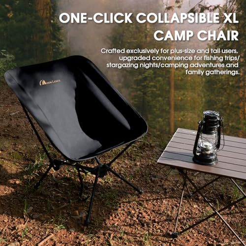 Portable Folding Camping Chair 330 lbs Black Z85314