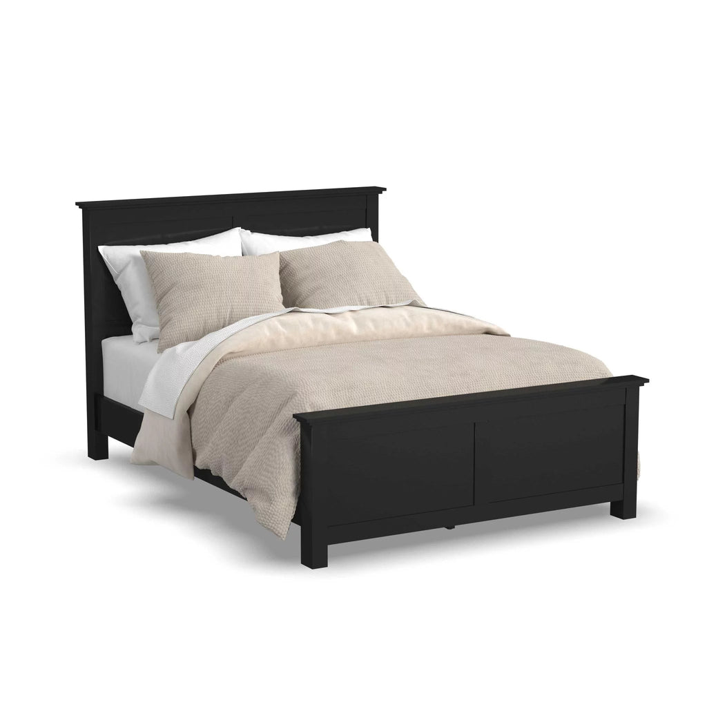 Black Wood Queen Panel Bed T550123