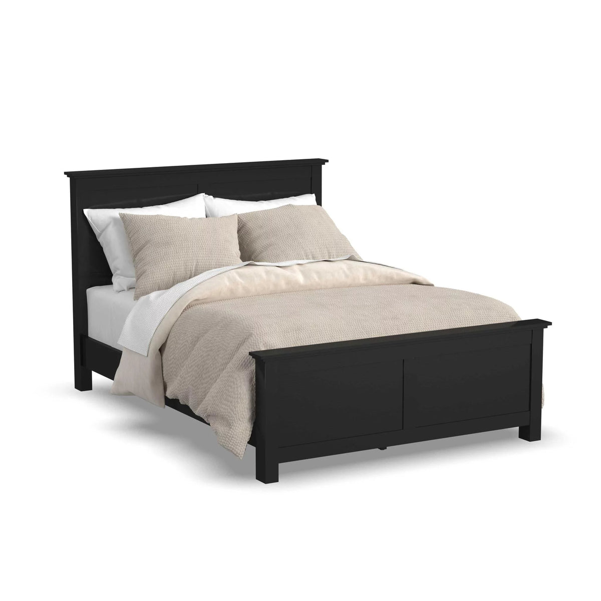 Black Wood Queen Panel Bed T550123
