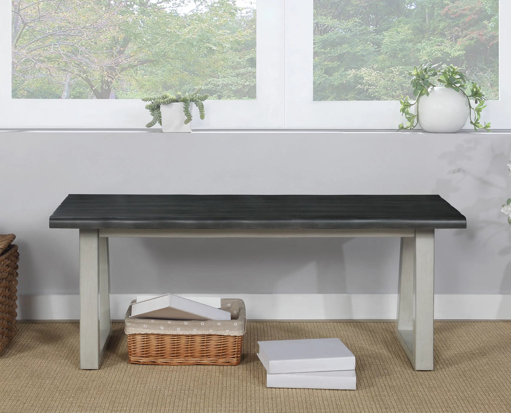 Charcoal Light Gray Bench G124