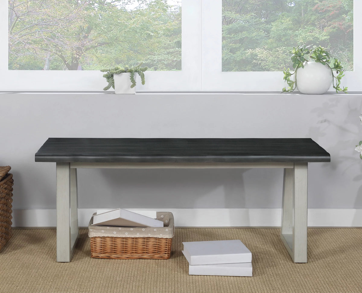 Charcoal Light Gray Bench G124