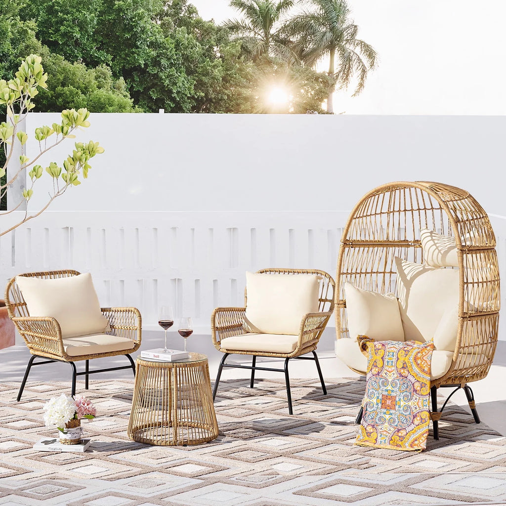 Beige Wicker Outdoor Sectional Sofa G1410