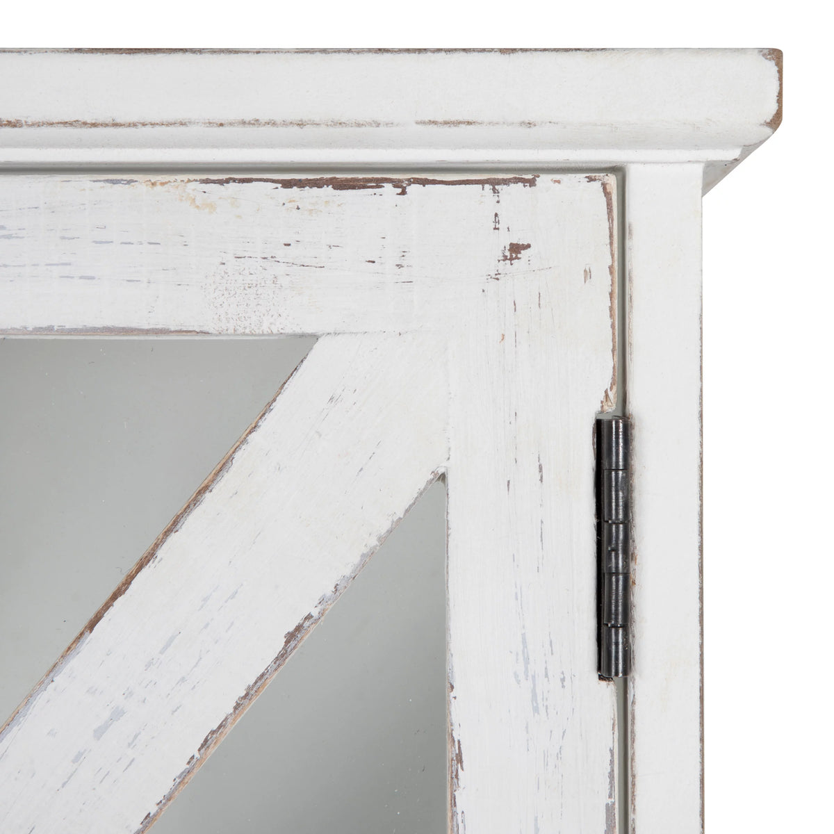 Rustic Wood Wall Cabinet with Magnetic Doors and Three Pull-Out Drawers J775361