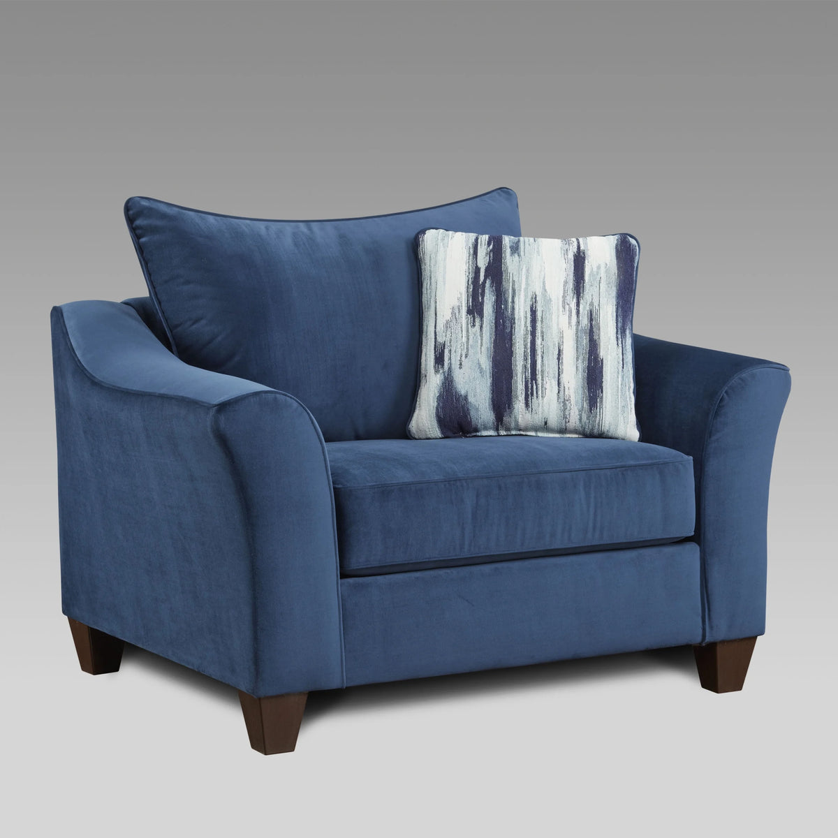 Navy Blue 4-Piece Fabric Sofa Set N277022