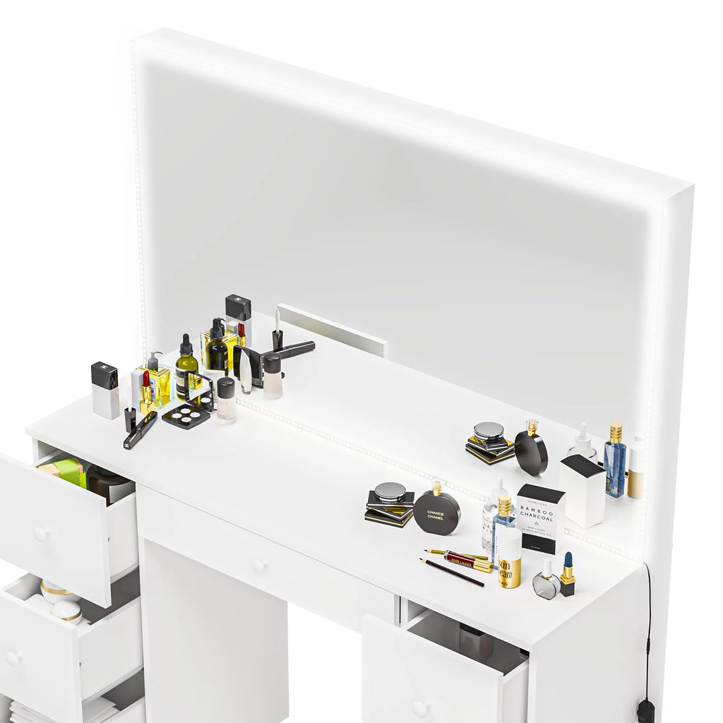 White Painted Vanity Table H374893