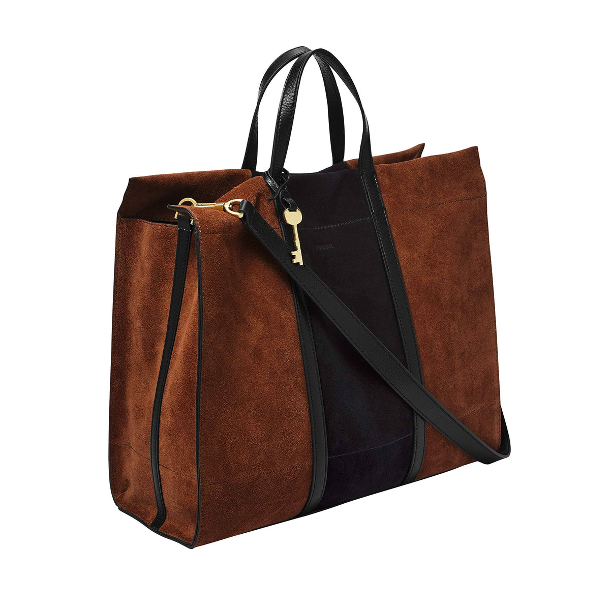 Black Brown Suede Tote G9093
