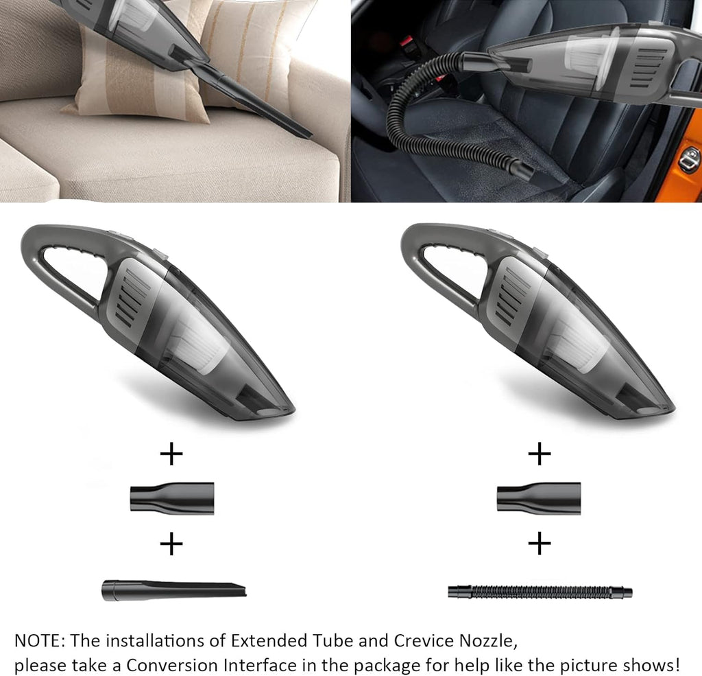 Portable Cordless Handheld Vacuum Cleaner, 8000PA, 120W, Wet & Dry, Pack of 2 O4036