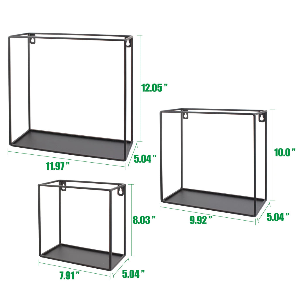 Wire Cube Shelf Set of 3 Shelves Black V156318