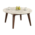 Walnut Marble Round Coffee Table A344096