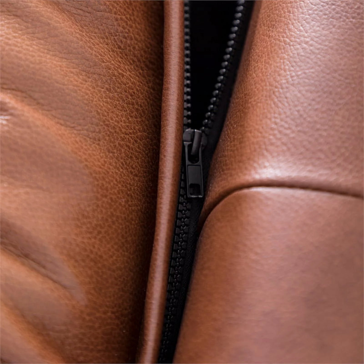 Mid-Century Leather Sofa in Cobblestone Brown I906480
