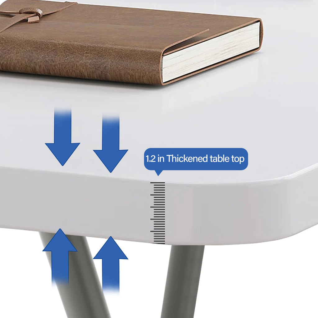 Adjustable Folding Table White W234803