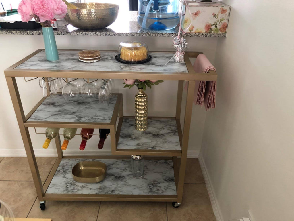 White Bar Cart U77691
