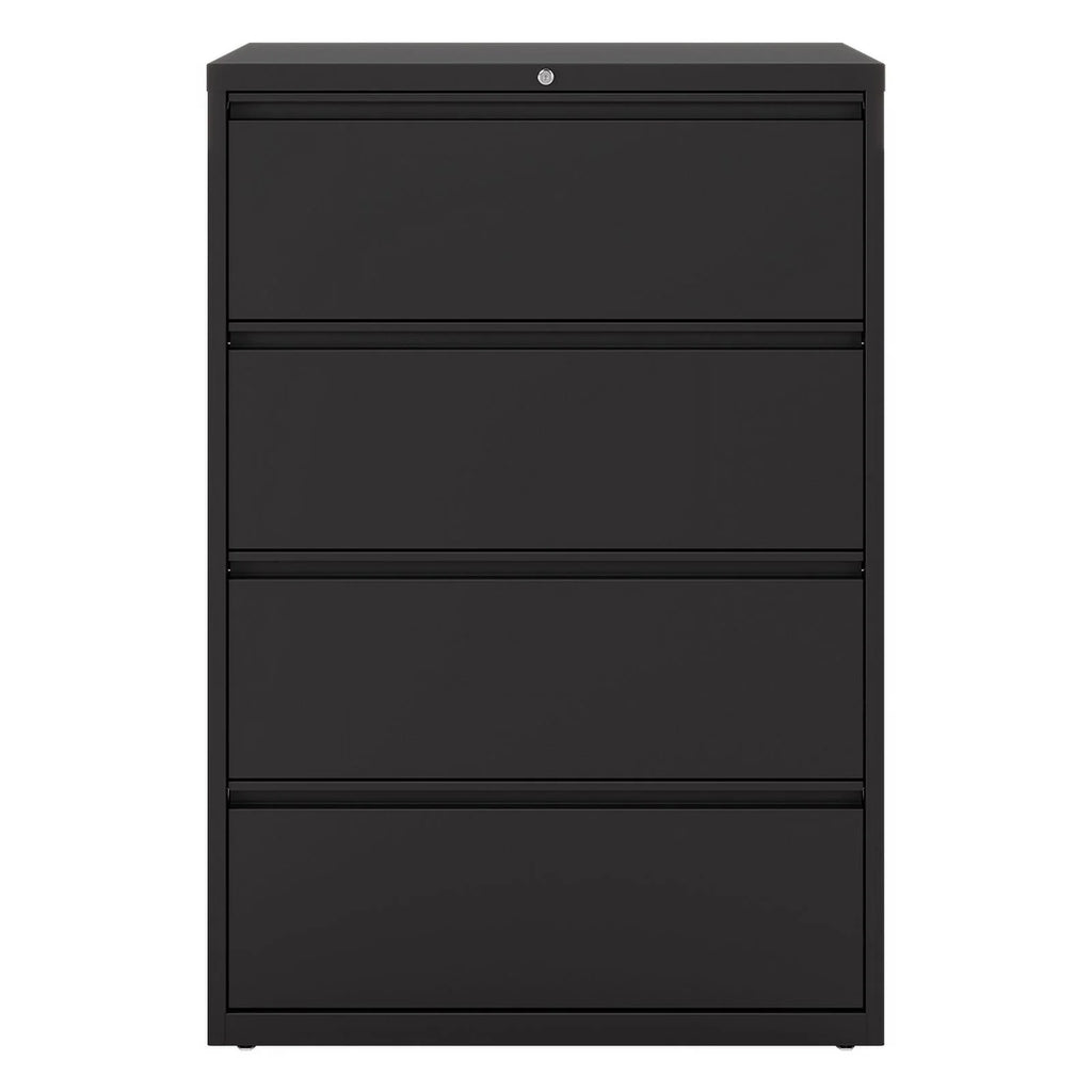 36" Wide 4 Drawer Metal Lateral File Cabinet Black A482264