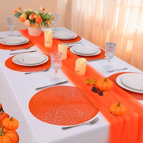 Round Gold Vinyl Placemats Set of 12 T495