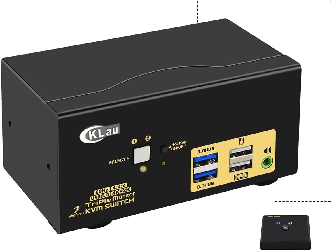 2 Port HDMI VGA KVM Switch with Audio and Cables I2702