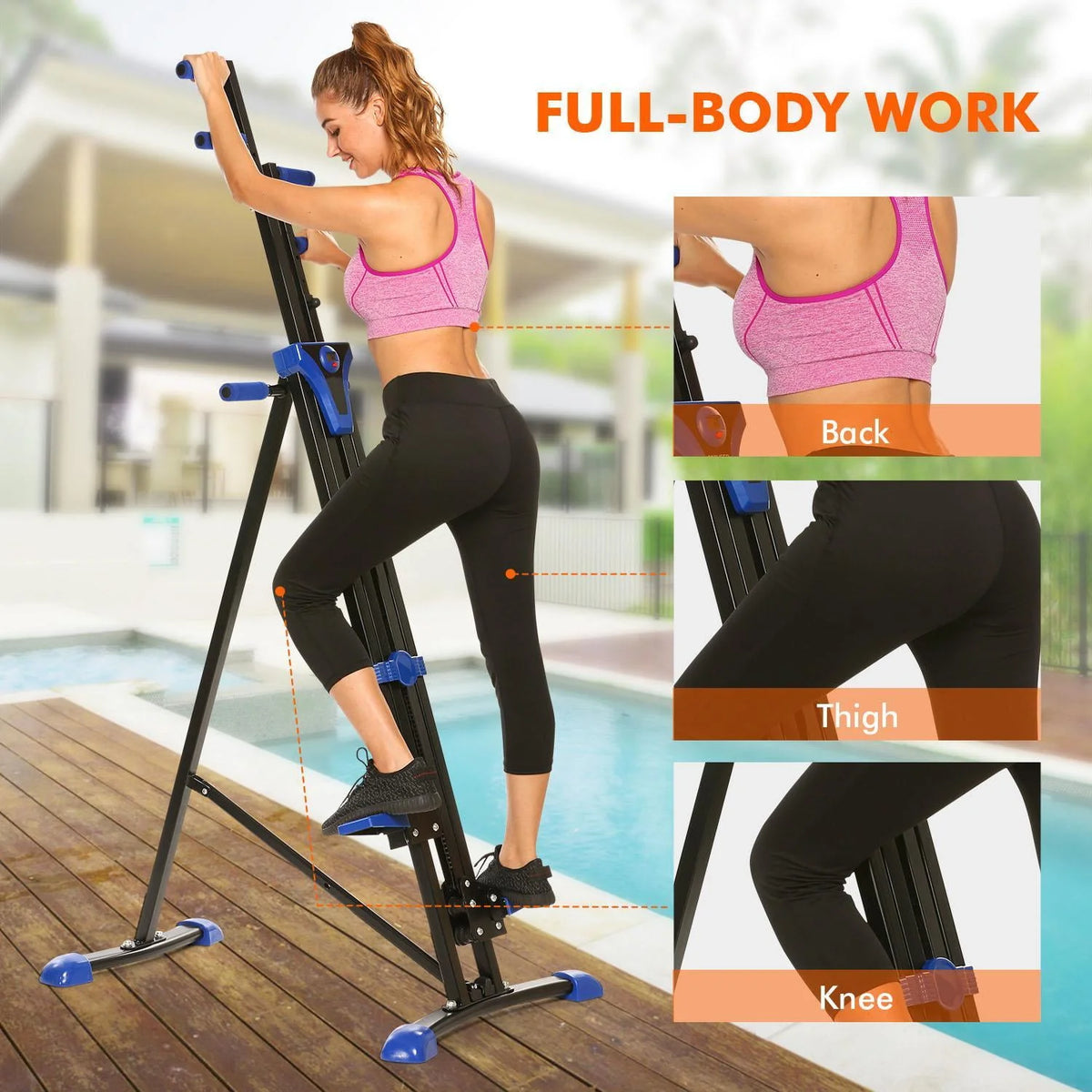 Vertical Climber and Folding Stair Stepper Machine J3749