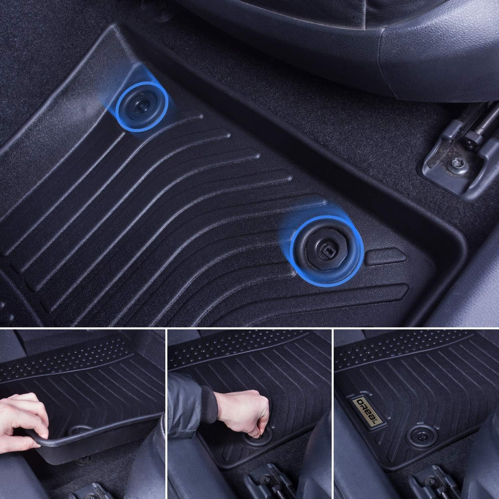 Black Floor Mats Liners for Honda Civic Sedan 2016-2021 D30410
