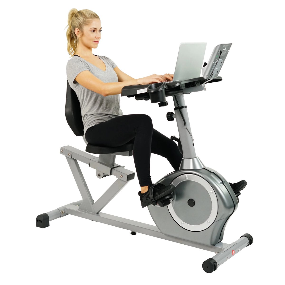 Magnetic Indoor Recumbent Exercise Desk Bike 350 lb Weight Capacity T84713