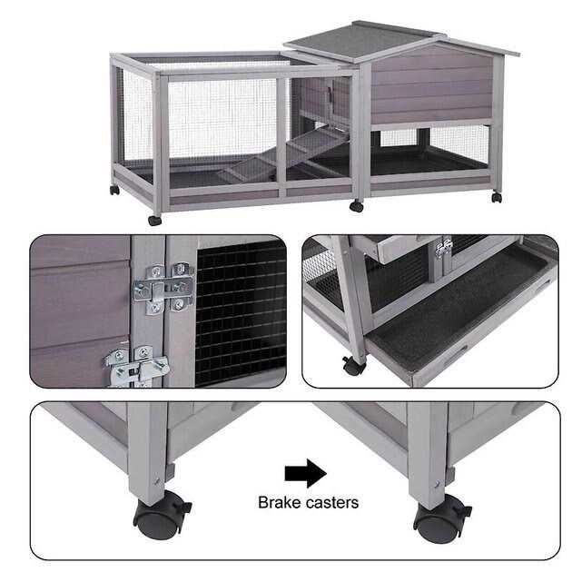 Indoor Outdoor Rabbit Hutch F15926