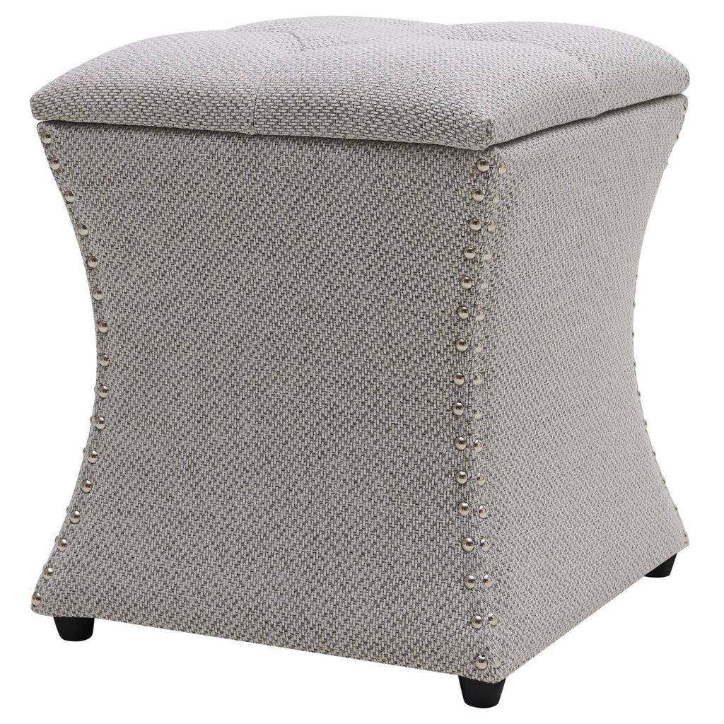 Gray Tufted Storage Ottoman K5559