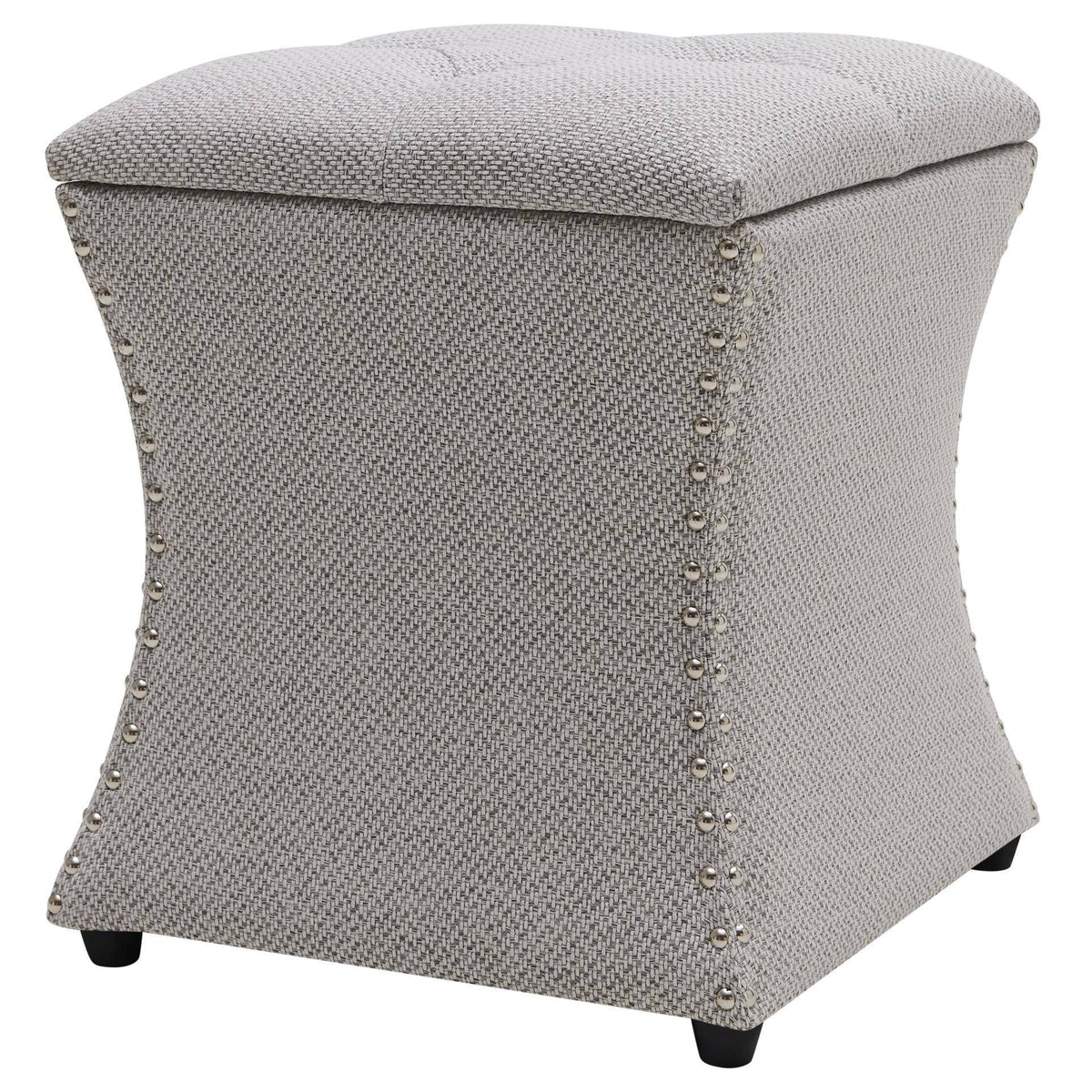 Gray Tufted Storage Ottoman K5559