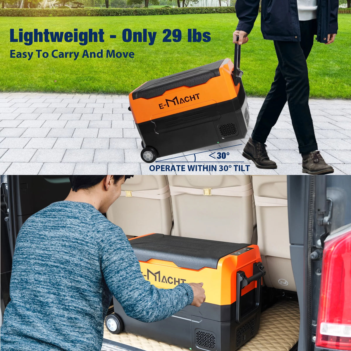 12V Portable Dual Zone Car Refrigerator 31.7 Quart Y693