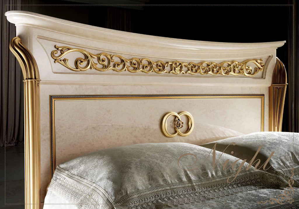 Ivory Carved Gold King Bedroom Set F765