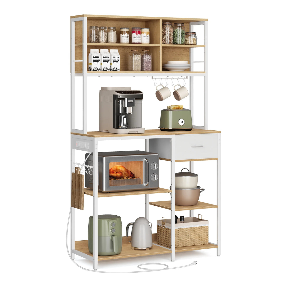 Bakers Rack with Charging Station A741897