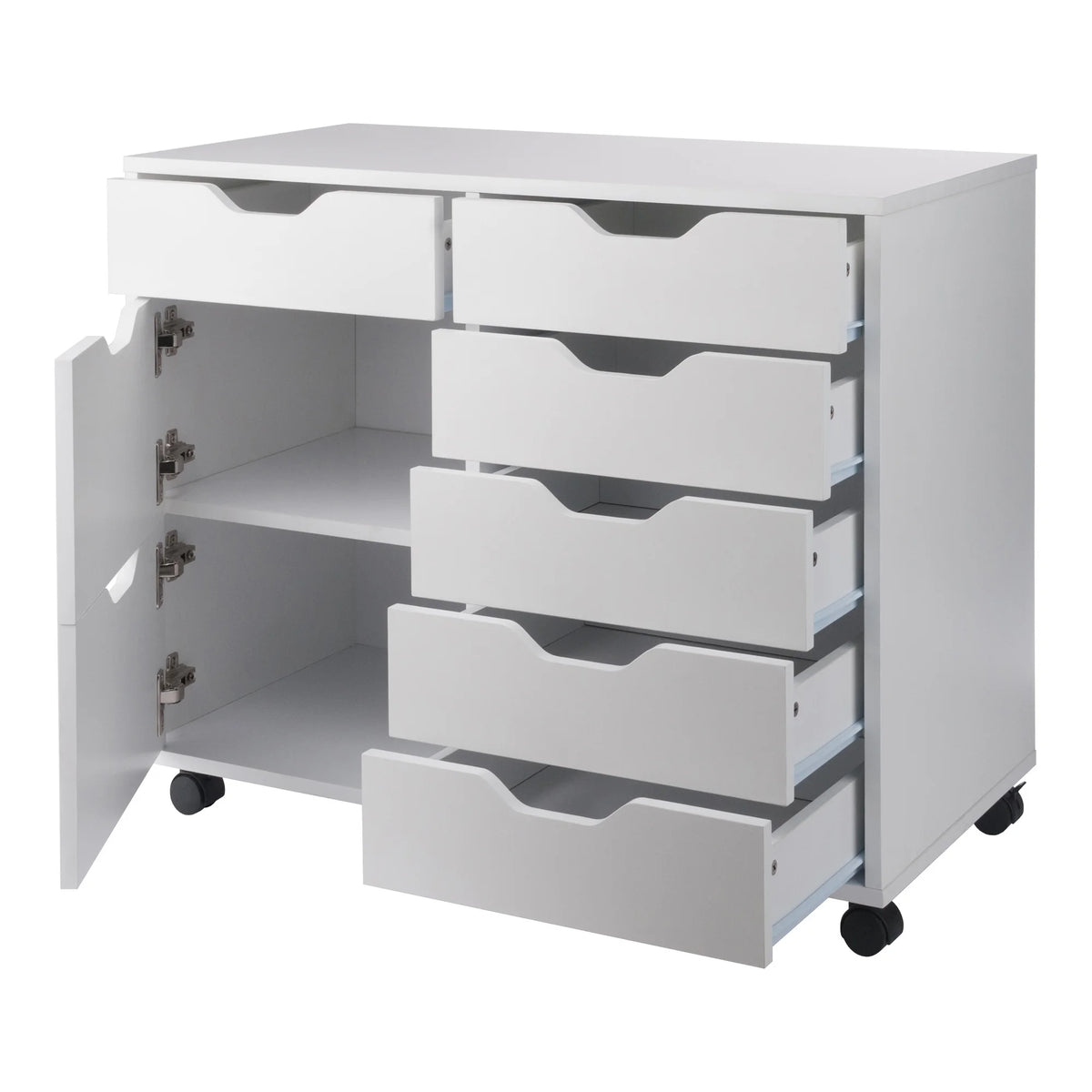 White Wood Storage Cabinet G7907