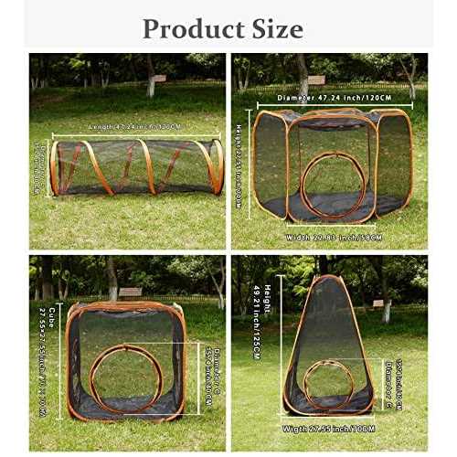 6-in-1 Tent Cat Enclosures with Tunnel H680397