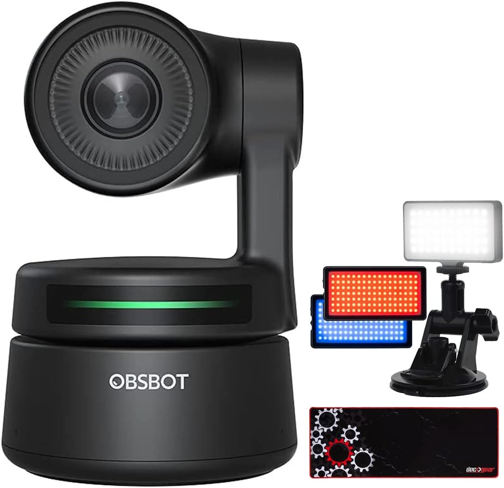 AI-Powered PTZ Webcam 1080p HD with Mouse Pad G586