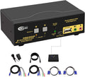 2 Port HDMI VGA KVM Switch with Audio and Cables I2702