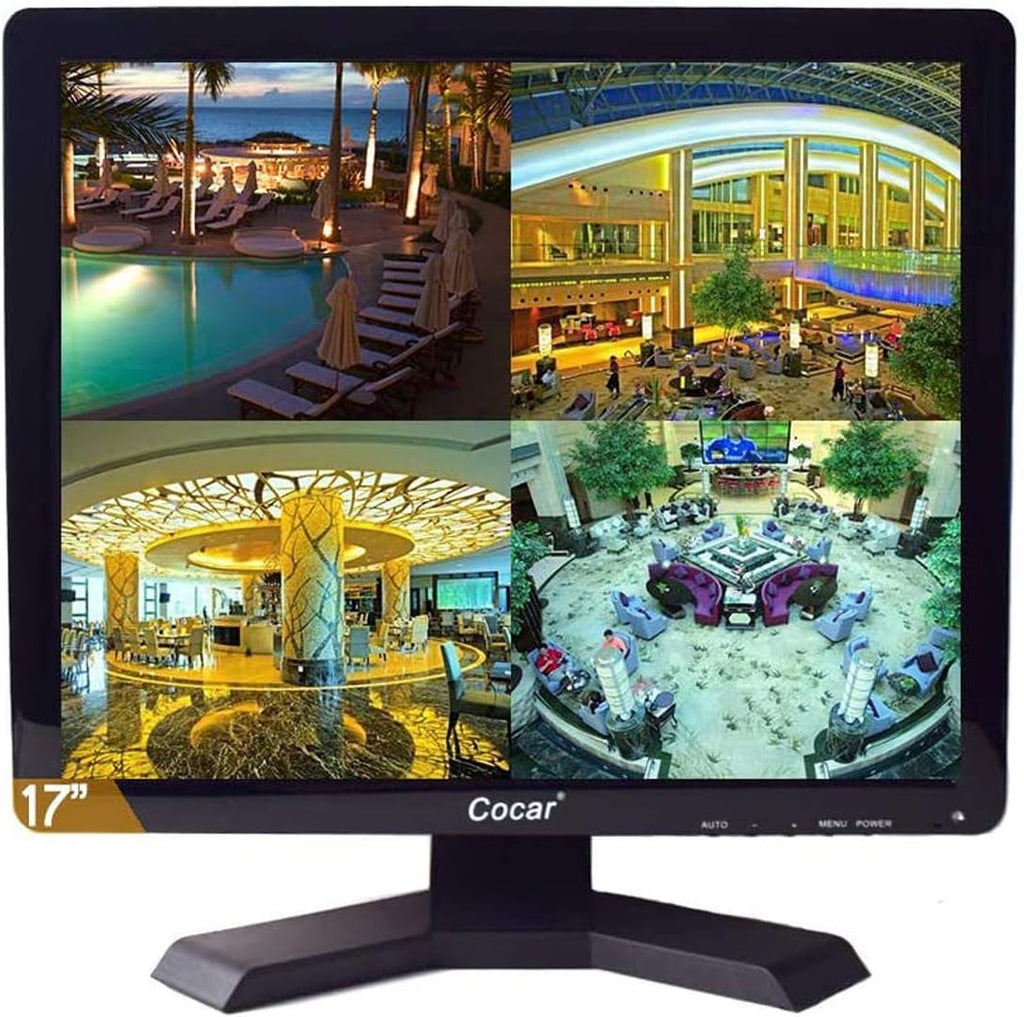 17 inch CCTV Security Monitor with BNC VGA HDMI AV LCD Screen Q564631