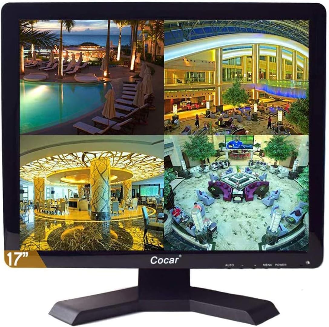 17 inch CCTV Security Monitor with BNC VGA HDMI AV LCD Screen Q564631