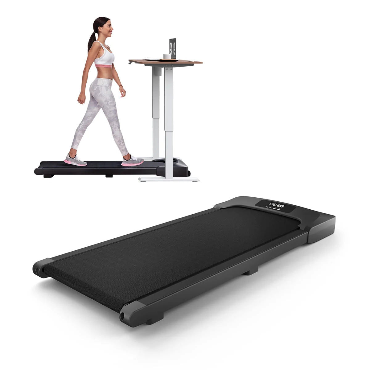 Walking Pad Under Desk Electric Treadmill White P800262