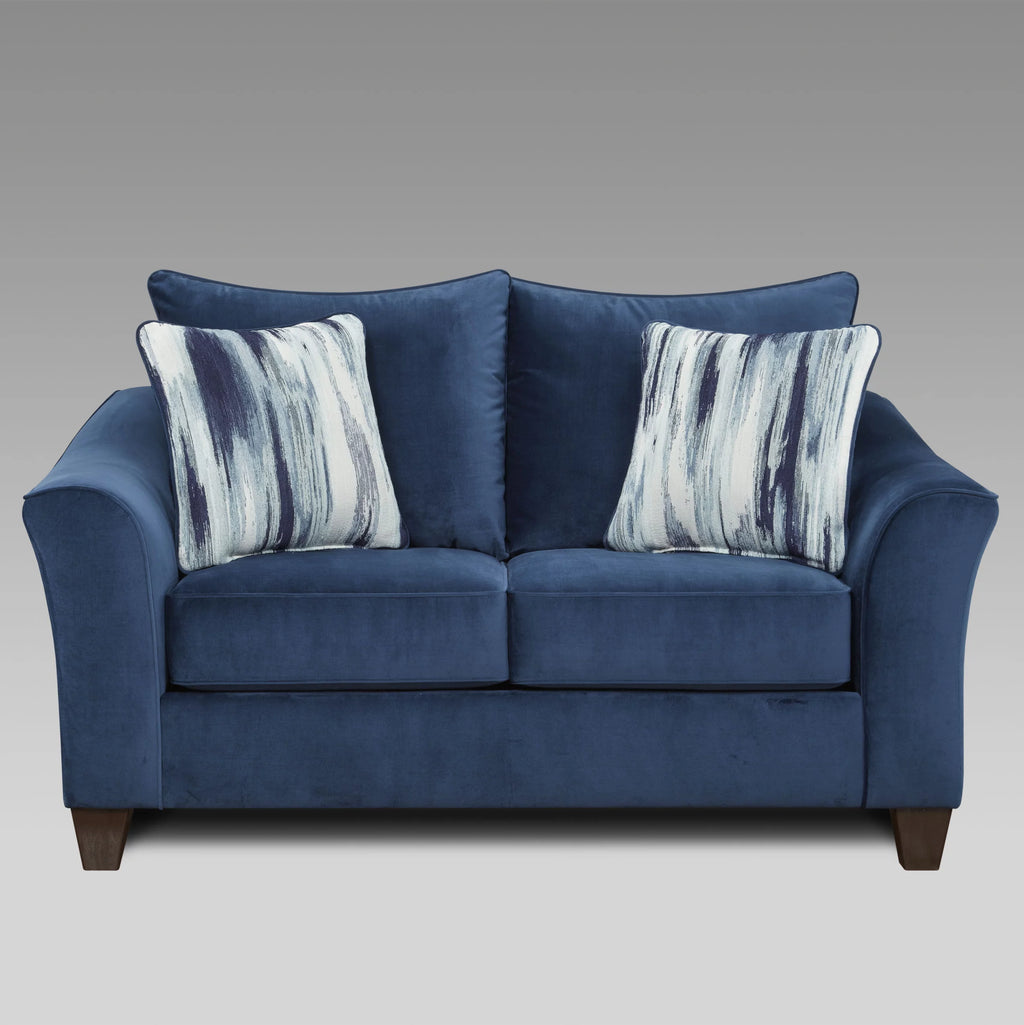 Navy Blue 4-Piece Fabric Sofa Set N277022