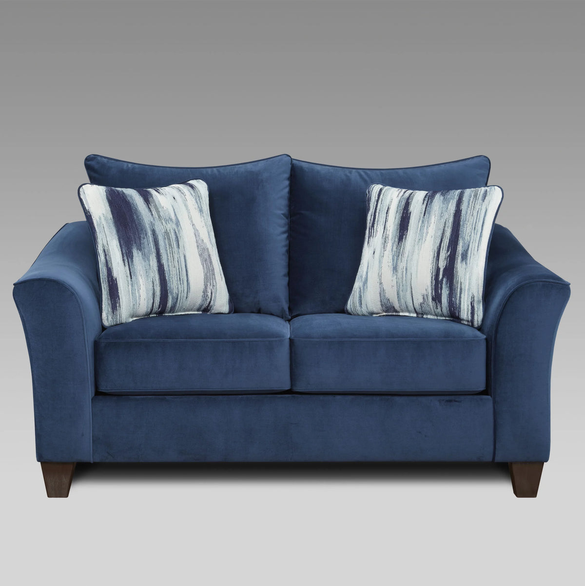 Navy Blue 4-Piece Fabric Sofa Set N277022