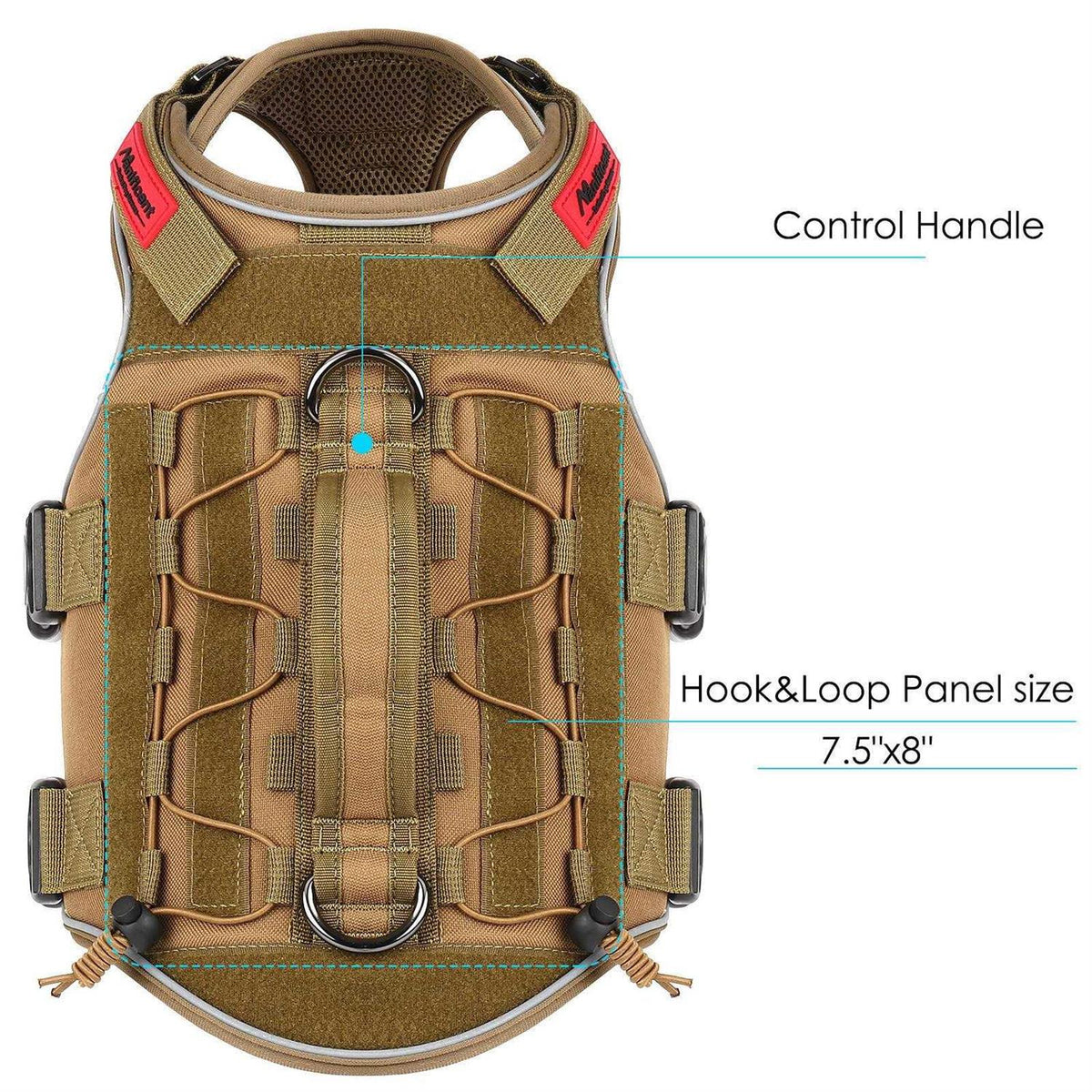 Tactical Dog Harness Reflective No Pull with Handle P338819
