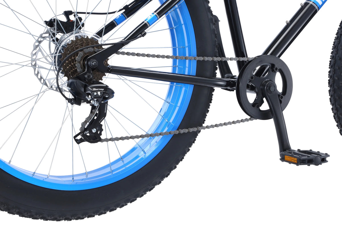 26 Fat Tire Bike 7 Speeds Black F197542