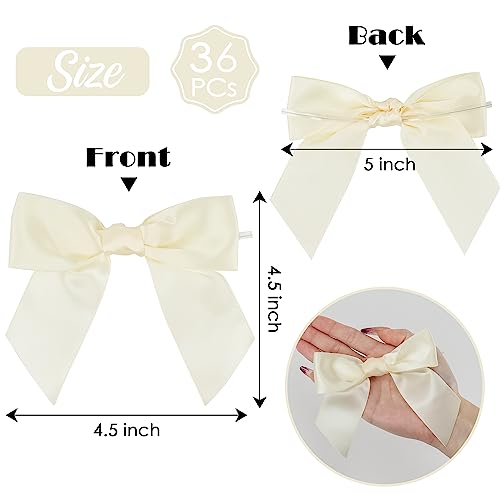 4.5" Pre-Tied Satin Bows with Twist Ties 36 PCs Y35130