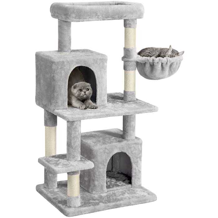 Gray Cat Tree with Two Condos Z96600