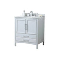 30 in. Grey Bath Vanity with White Cultured Marble Top and White Basin B35999