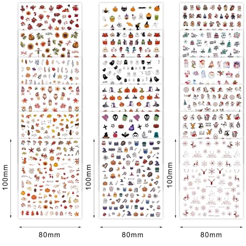 Fall Nail Art Stickers Self-Adhesive Nail Decals K2084