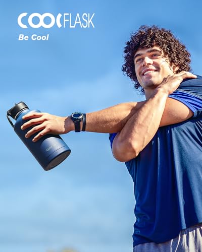 64 oz Insulated Stainless Steel Water Bottle with Straw & 3 Lids J2952