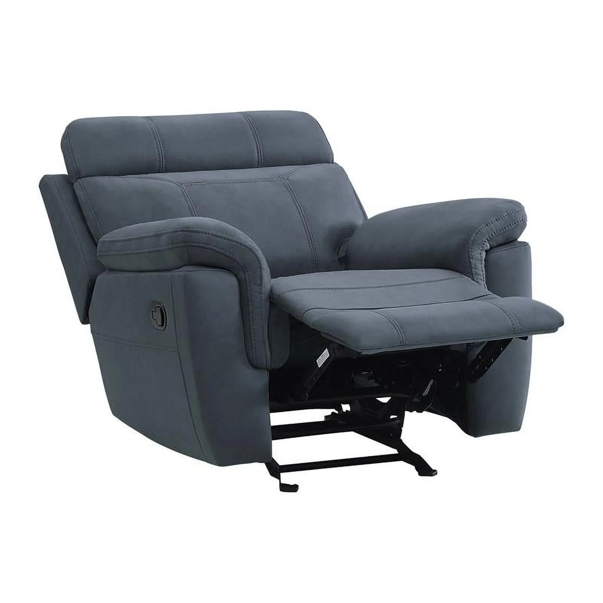 Blue Microfiber Reclining Chair X6523