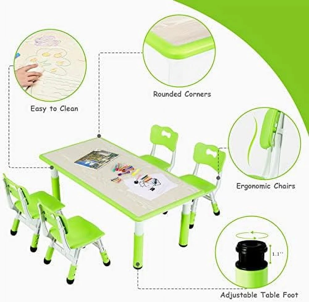 Height Adjustable Toddler Table and Chair Set D44607